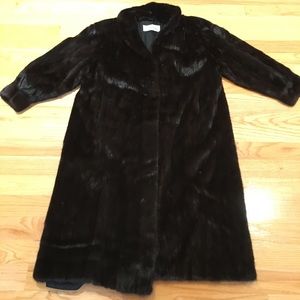 Vintage 1980’s Black mink full length coat